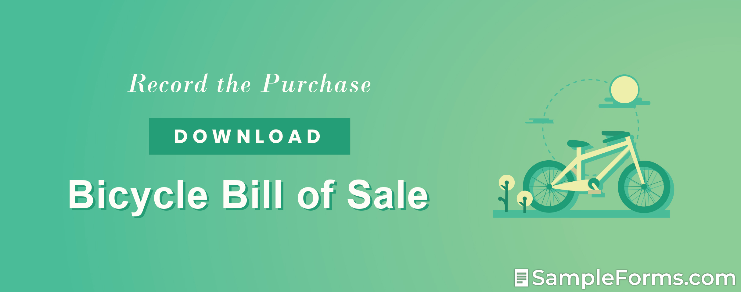 Free Bicycle Bill Of Sale Forms Pdf Word
