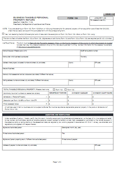 business tangible personal property return form