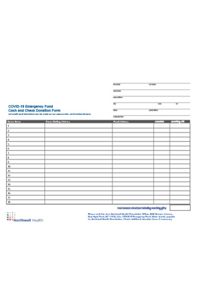 covid 19 emergency fund donation form