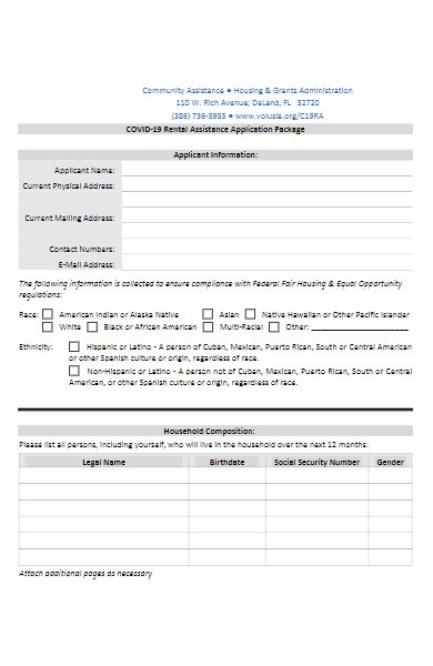 covid 19 rental assistance application form