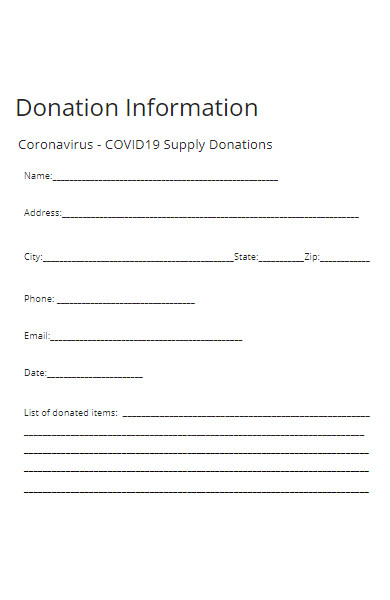 covid19 supply donation form