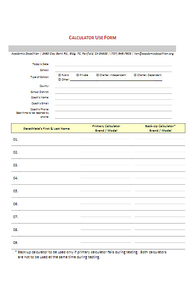 FREE 18+ Calculator Forms Download – How to Create Guide, Tips