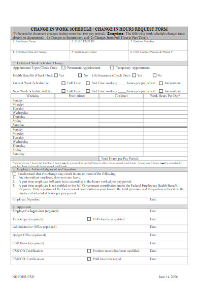 FREE 50 Schedule Forms In PDF MS Word MS Excel