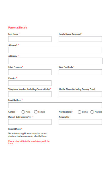 community member application form