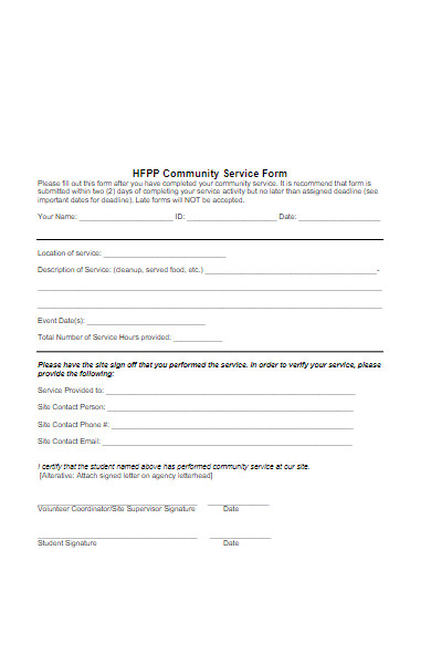 FREE 50+ Community Forms in PDF | MS Word