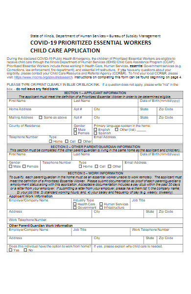 covid 19 essential workers child care assistance form