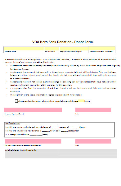covid19 bank donation form