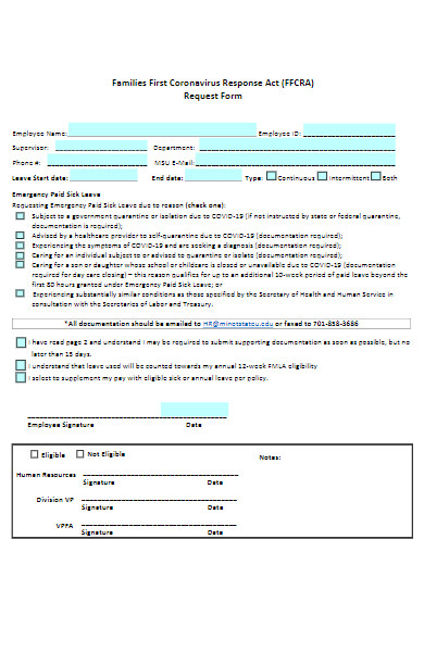 covid19 coronavirus leave response request form