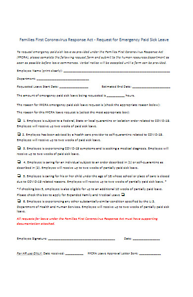 covid19 request for emergency paid sick leave form
