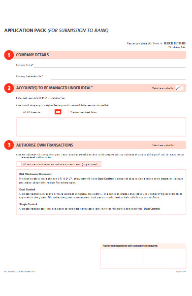 customer’s retention application form