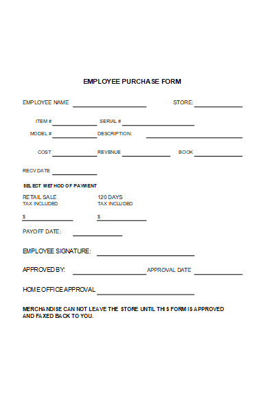 employee purchase order form