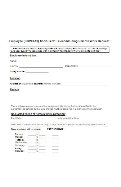 FREE 45 Work From Home Forms In PDF MS Word