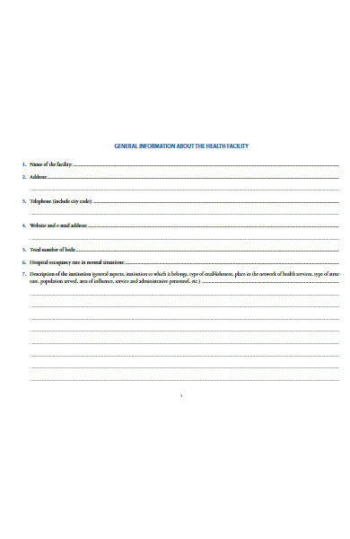 evaluation form for hospital