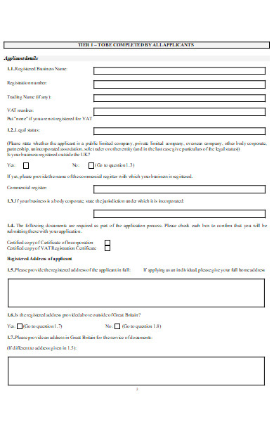 gas licence application form