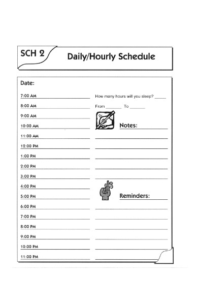 hourly schedule form