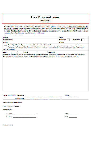 individual activity proposal form