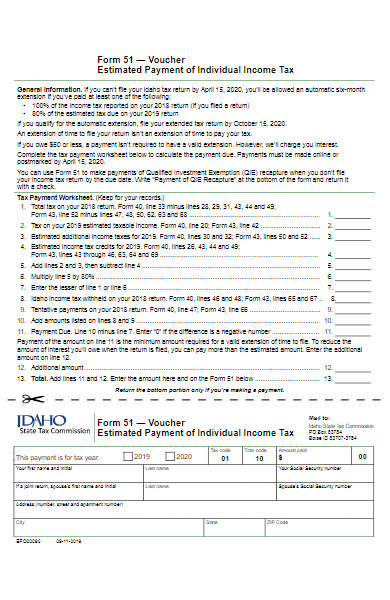 individual income tax payment form