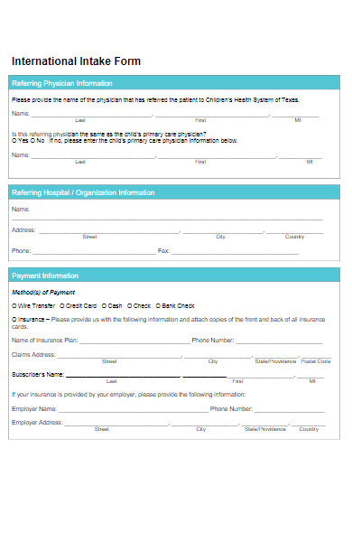 international website inatake form