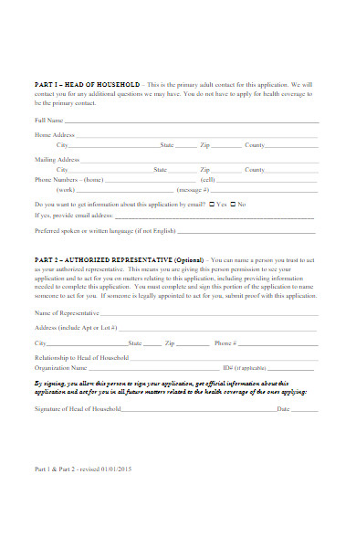 medicaid benfits application form