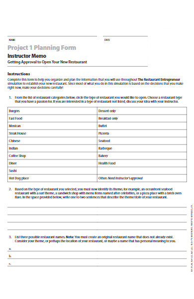 FREE 30+ Restaurant Forms in PDF | MS Word