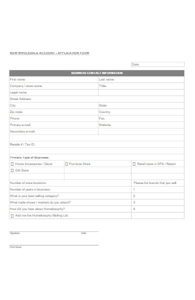 new wholesale account application form