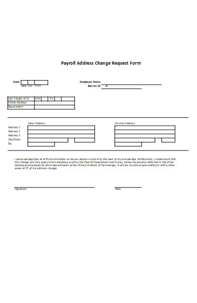 payroll address change request form