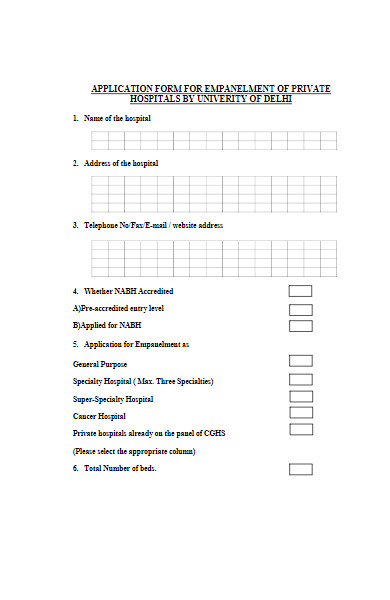 private hospital empanelment form