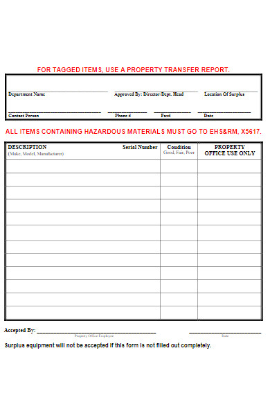 FREE 50+ Property Forms in PDF | MS Word | MS Excel