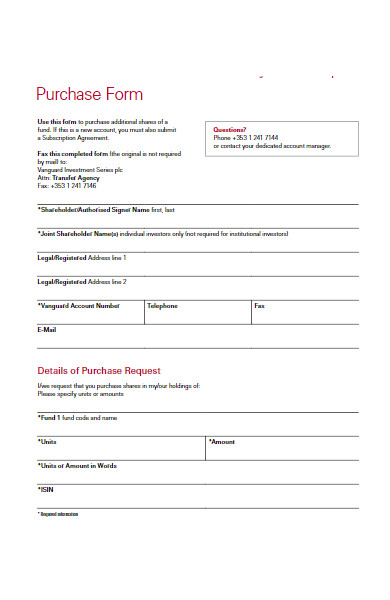purchase form example