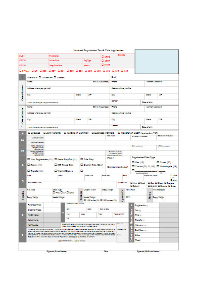 registration tax title application form
