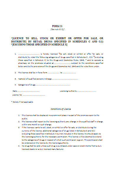 retail drugs license application form