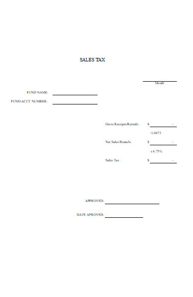 sales tax form