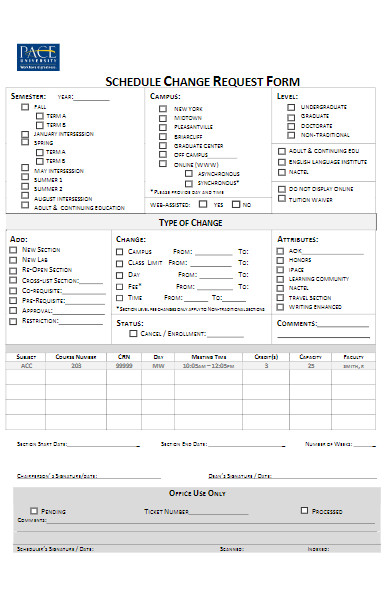 FREE 50 Schedule Forms In PDF MS Word MS Excel