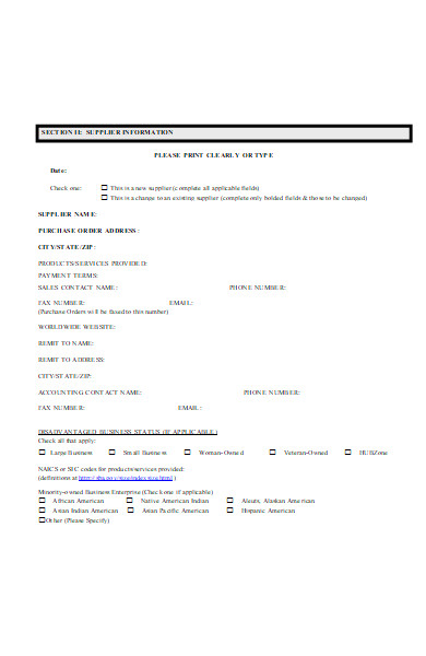 supplier verification application form