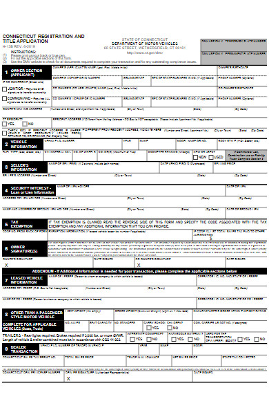 title application form for vehicle