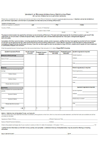 FREE 50  University Forms in PDF MS Word MS Excel