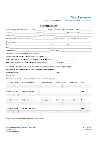 FREE 50+ University Forms in PDF | MS Word | MS Excel