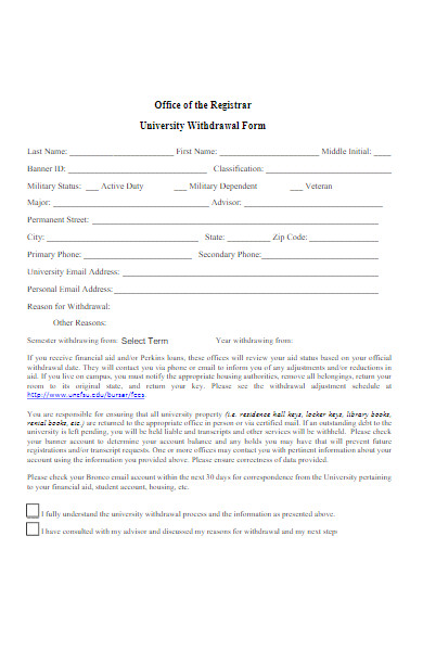 Augusta University Withdrawal Form