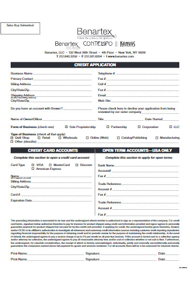 wholesale credit application form