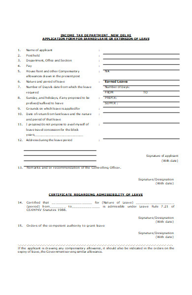 application form for extension in doc