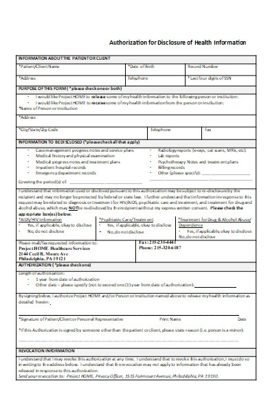 authorization to medical records release form