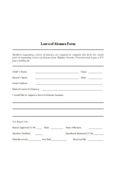 basic leave of absence form