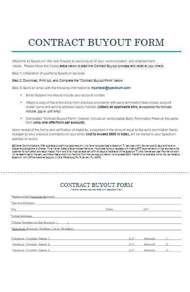 contract buyout application form