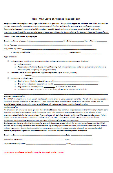 discretionary leave of absence request form