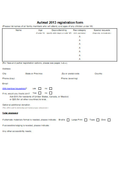 event roommate registration form