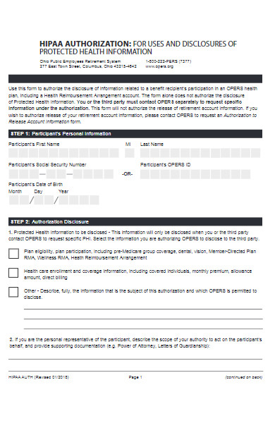 hipaa authorization form for employee