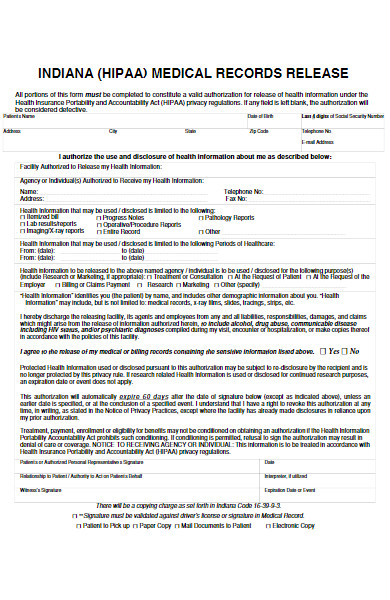 hipaa medical authorization form