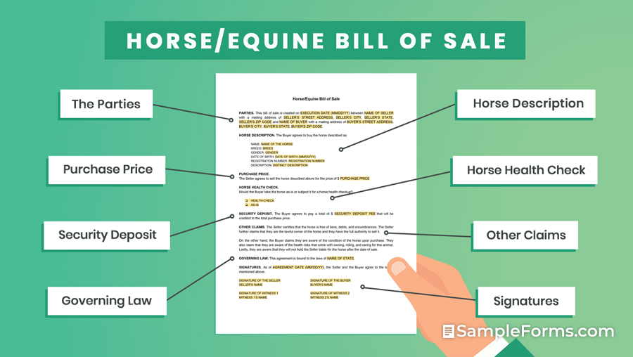 HorseEquine Bill of Sale