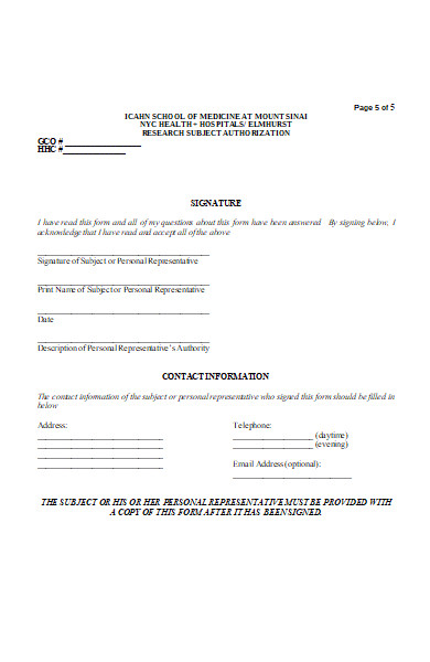 hospital hipaa authorization form