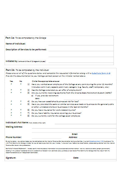 independent contractor application form